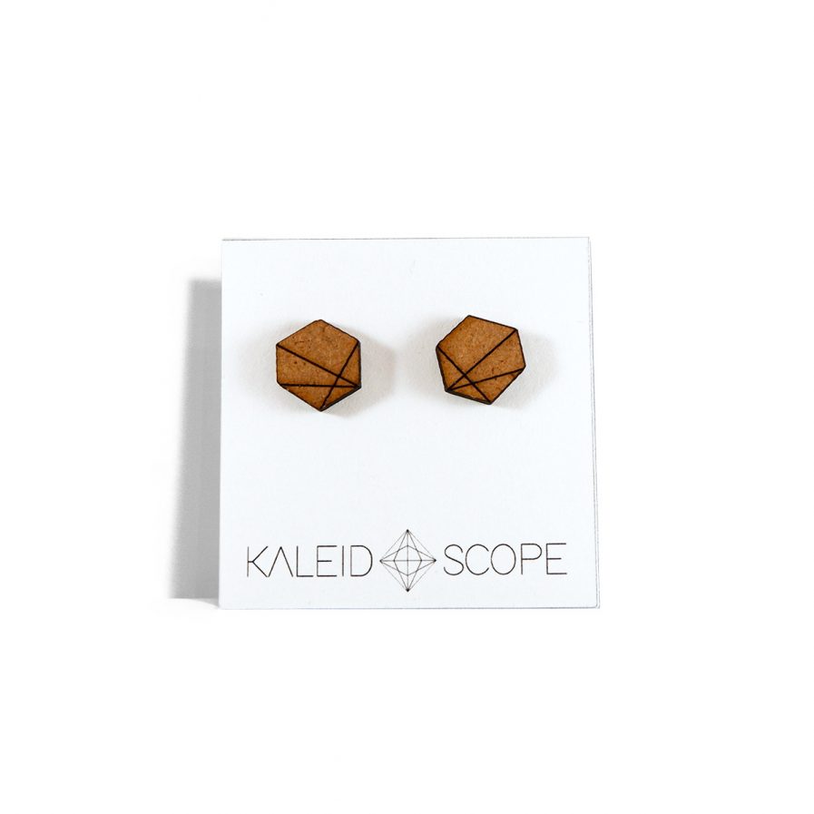 Ohrringe aus Holz Kaleidoscope dressgoat faire hergestellter Schmuck
