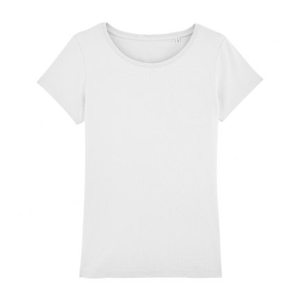 Weißes T-Shirt mit Rundhals