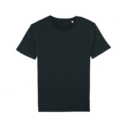 Schwarzes T-Shirt mit Rundhals