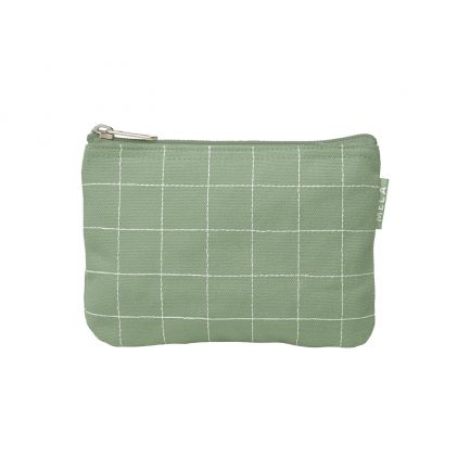 grüne kleine Tasche mit Reißverschluss